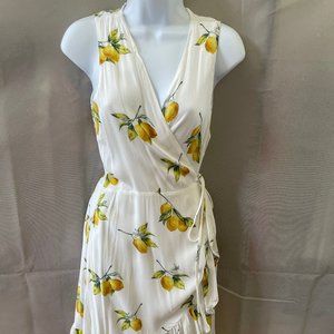 Rails Madison Lemon Print Silk Dress